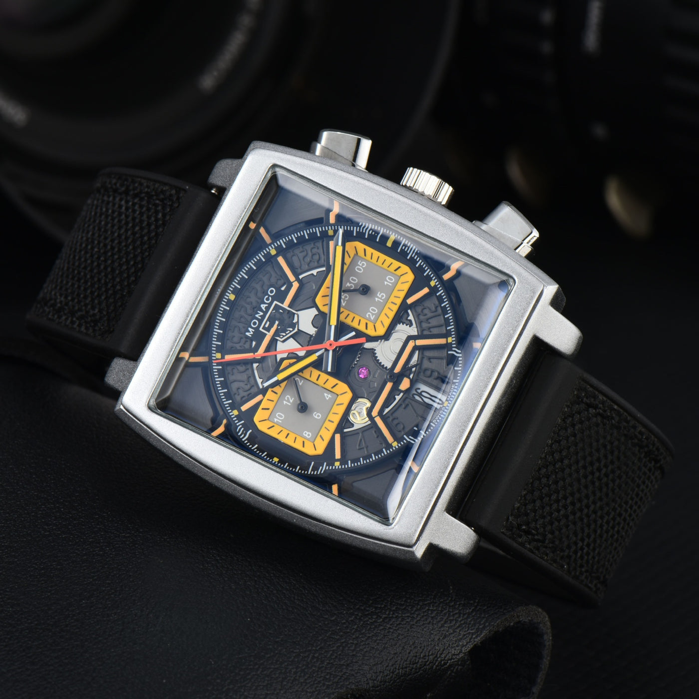 MONACO SQUARE WATCH 43MM