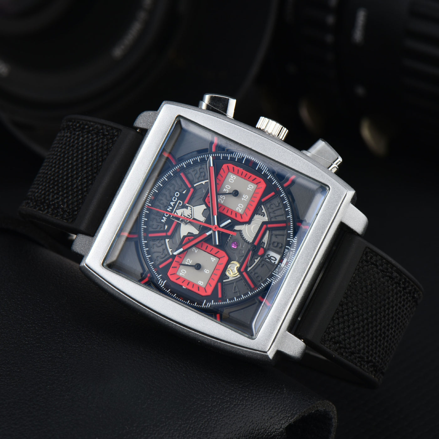 MONACO SQUARE WATCH 43MM