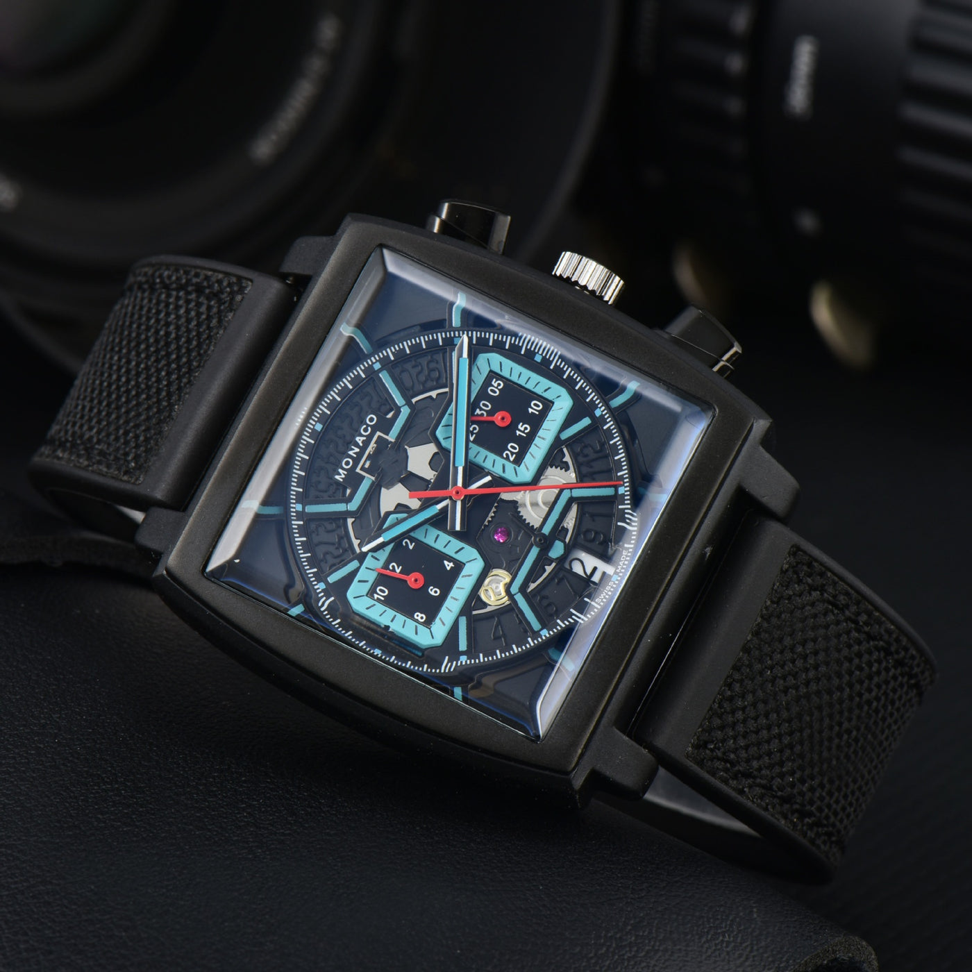 MONACO SQUARE WATCH 43MM