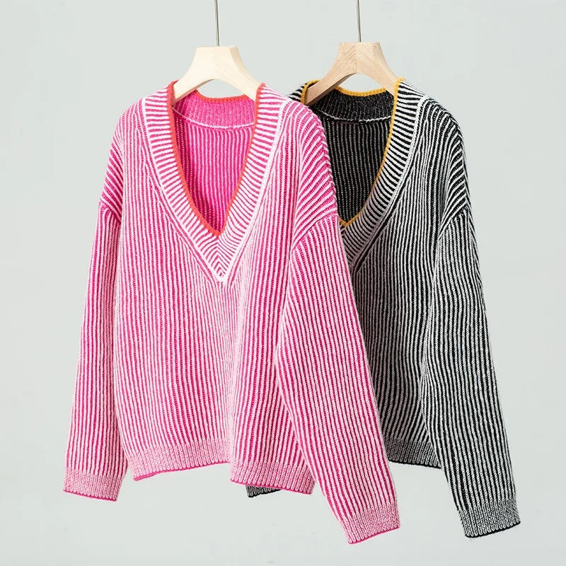 Striped Loose Bliss Pullover