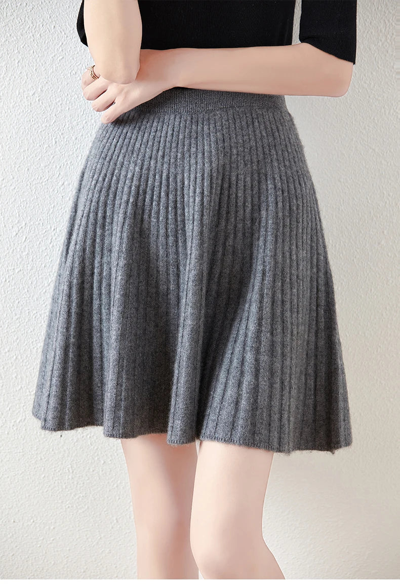 Winter Grace Pleated Skirt