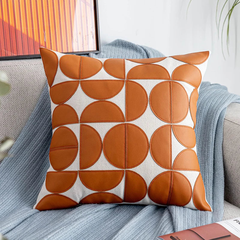 MODERA STITCHED LEATHER PILLOW COVERS