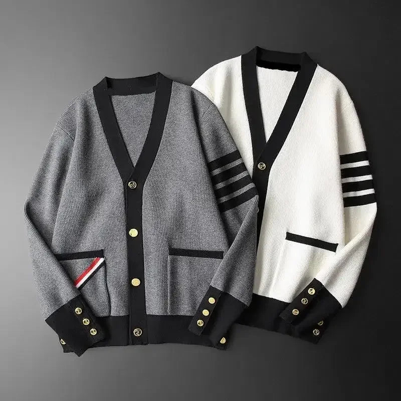 Ashton Striped Knit Cardigan