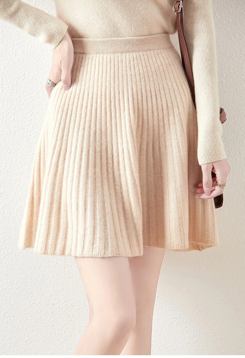 Winter Grace Pleated Skirt