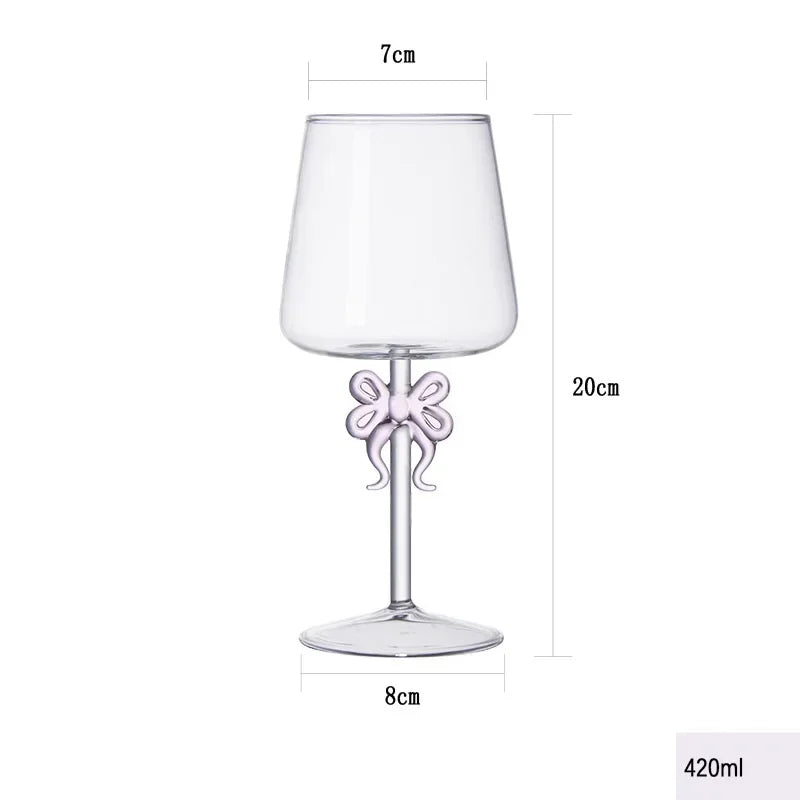 Bow Charm Toast Glass