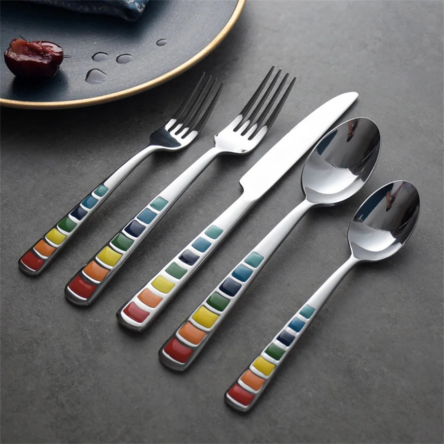 ENAMEL CUTLERY SET