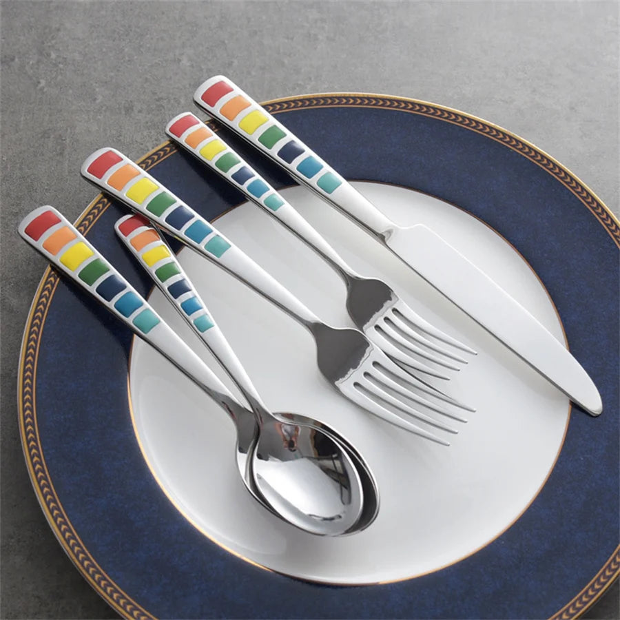 ENAMEL CUTLERY SET