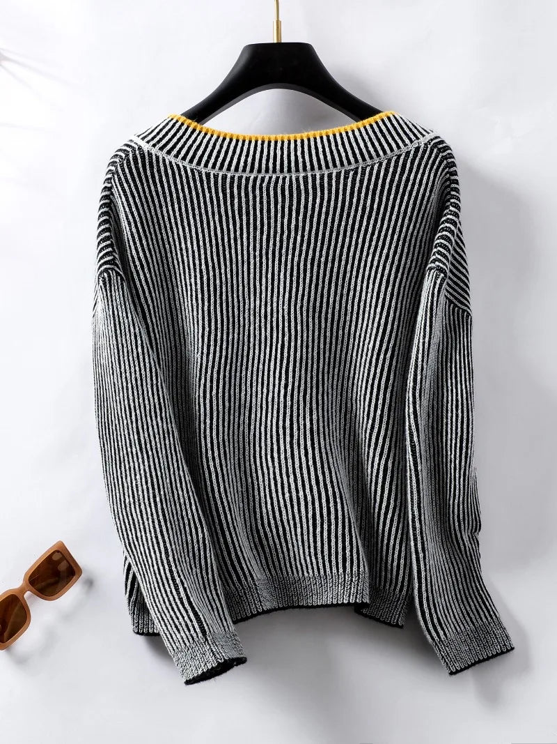 Striped Loose Bliss Pullover