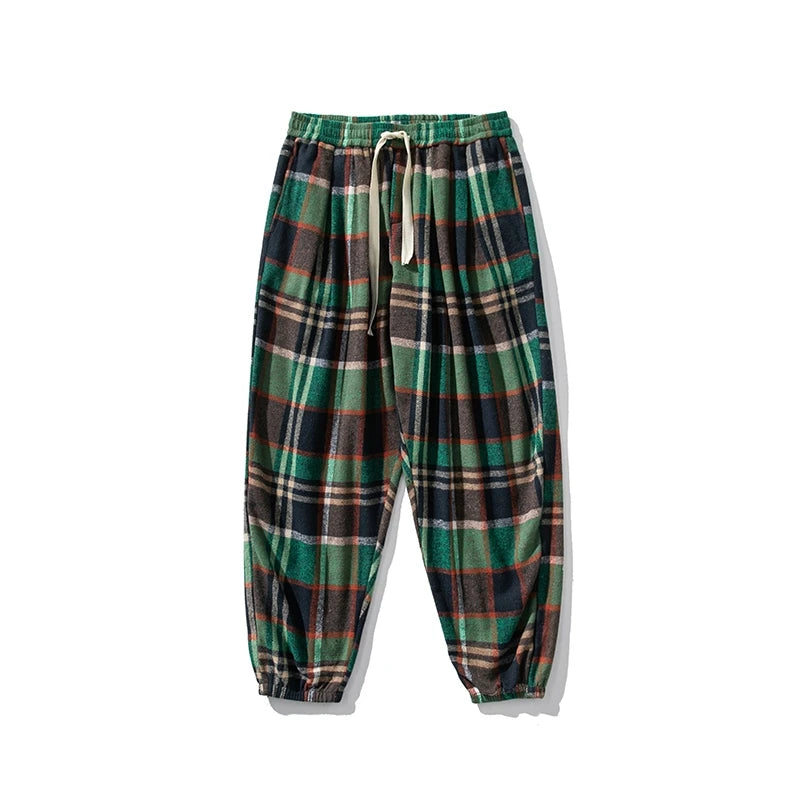 Lenore Fleece Plaid Joggers