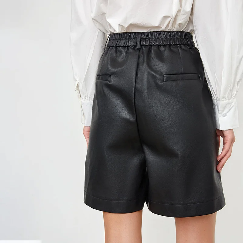 London Lay Faux Leather Shorts