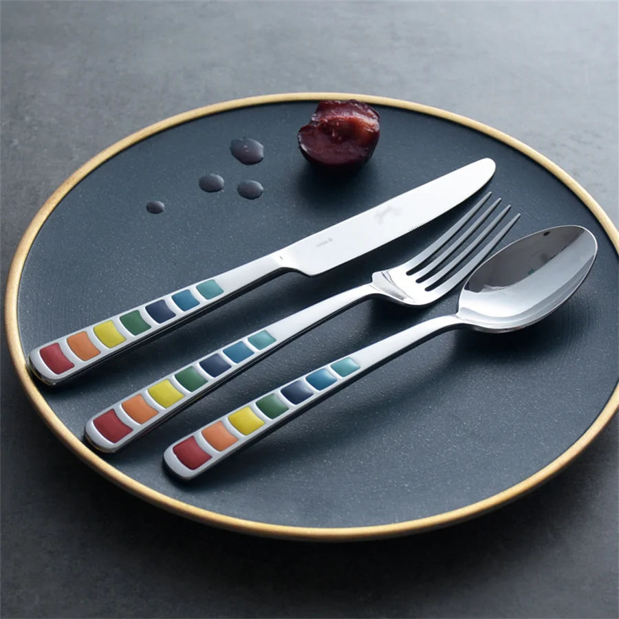 ENAMEL CUTLERY SET